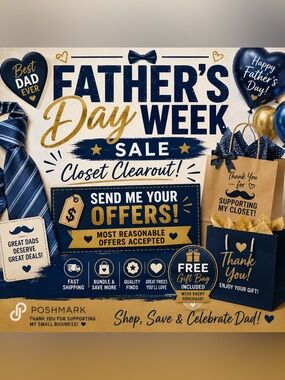 🎉 Father’s Day Week Sale | Closet Clearout | Send Offers | Free Gift Bag 🎁
